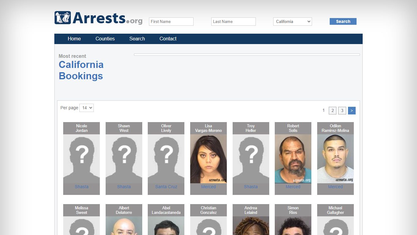 California Arrests and Inmate Search